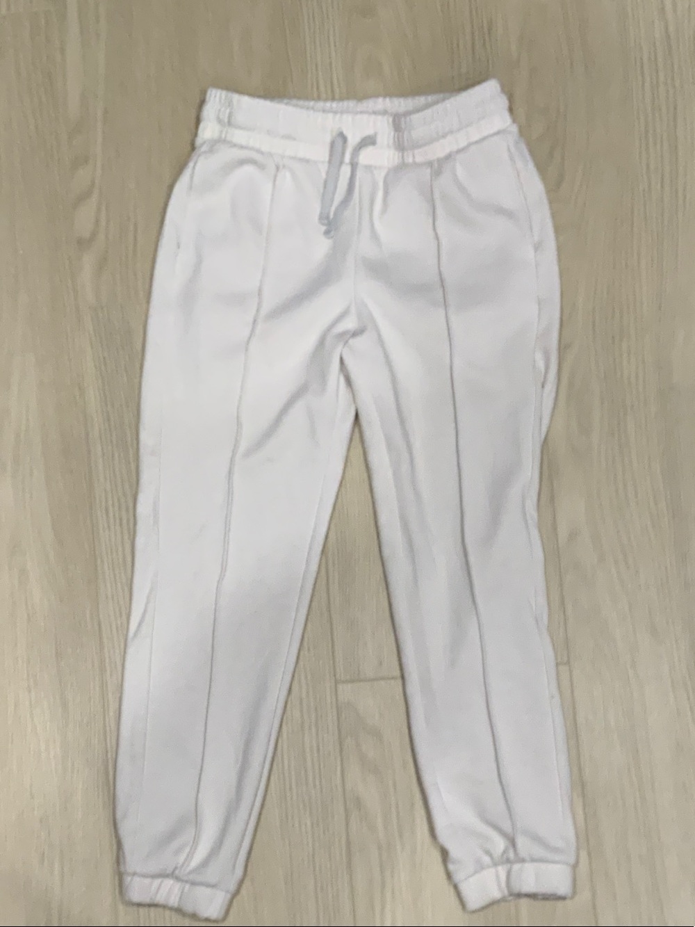 Kids White Drawstring Jogger Pants girls 12